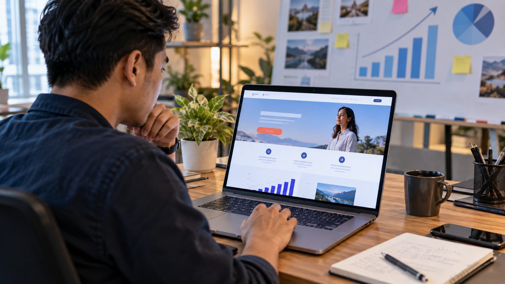 Marketer menganalisis landing page murah berkonversi tinggi