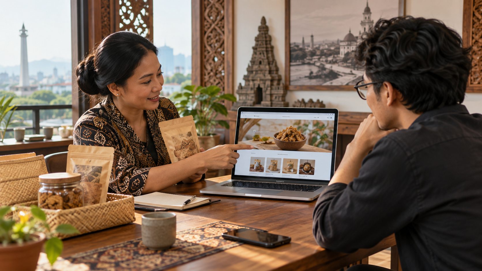 Pemilik usaha memakai website murah Semarang untuk produk lokal